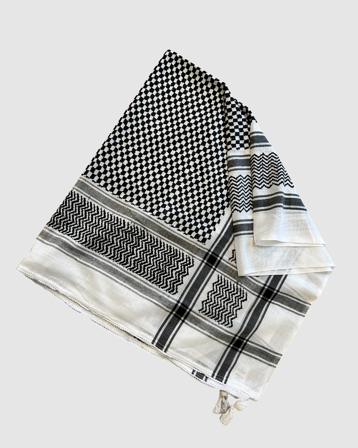 Hirbawi Kuffiyeh Vit & Svart