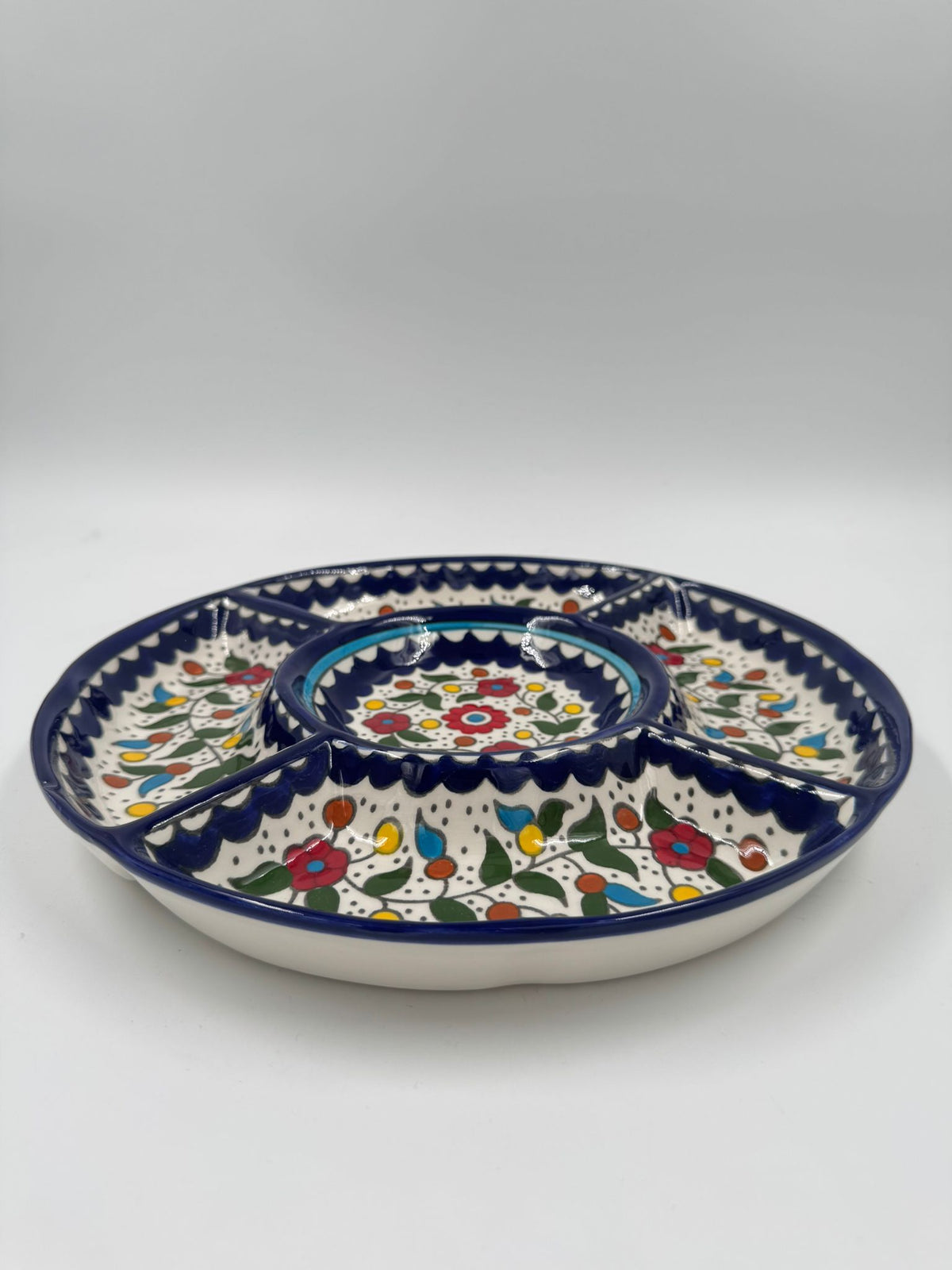 Traditionellt palestinskt serveringsfat med 5 fack - 30 cm