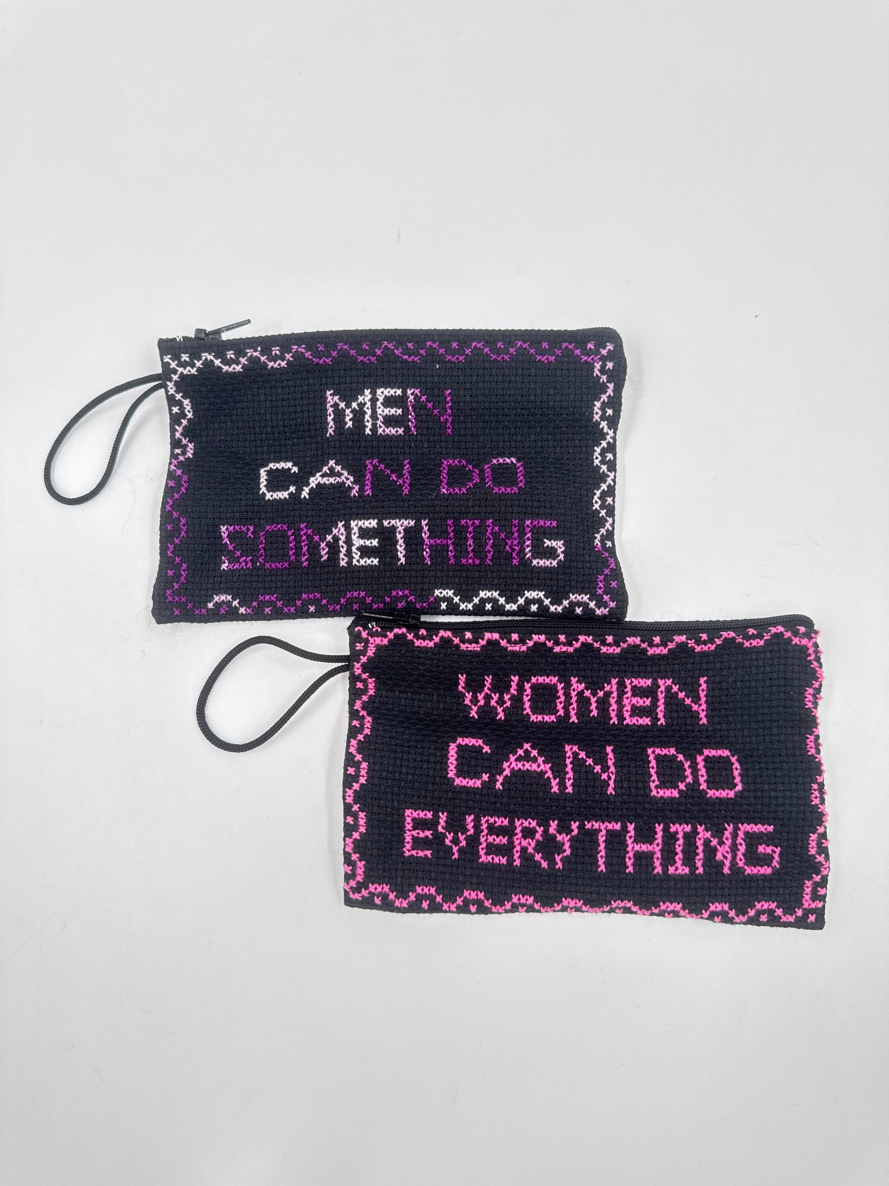 Handbroderad plånbok herr/dam