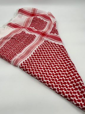 Authentisches Hirbawi-Kuffiyeh – rot/weiß