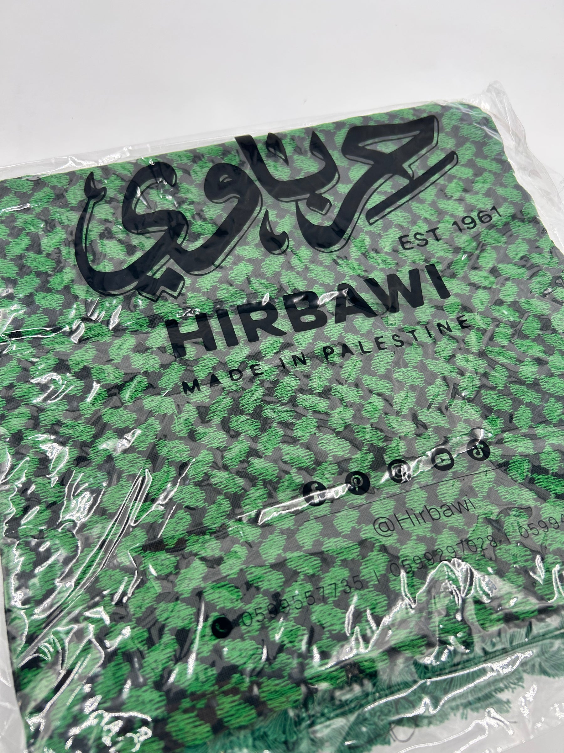 Autentica kuffiyeh Hirbawi - verde
