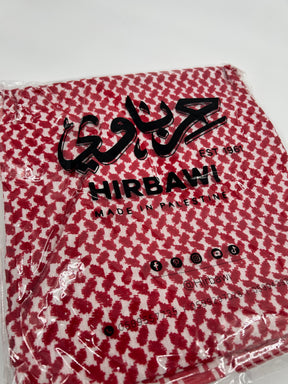 Authentisches Hirbawi-Kuffiyeh – rot/weiß