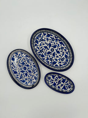 Oval serving dish - multi-coloured