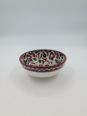 Kom 12 cm - bordeaux/groen