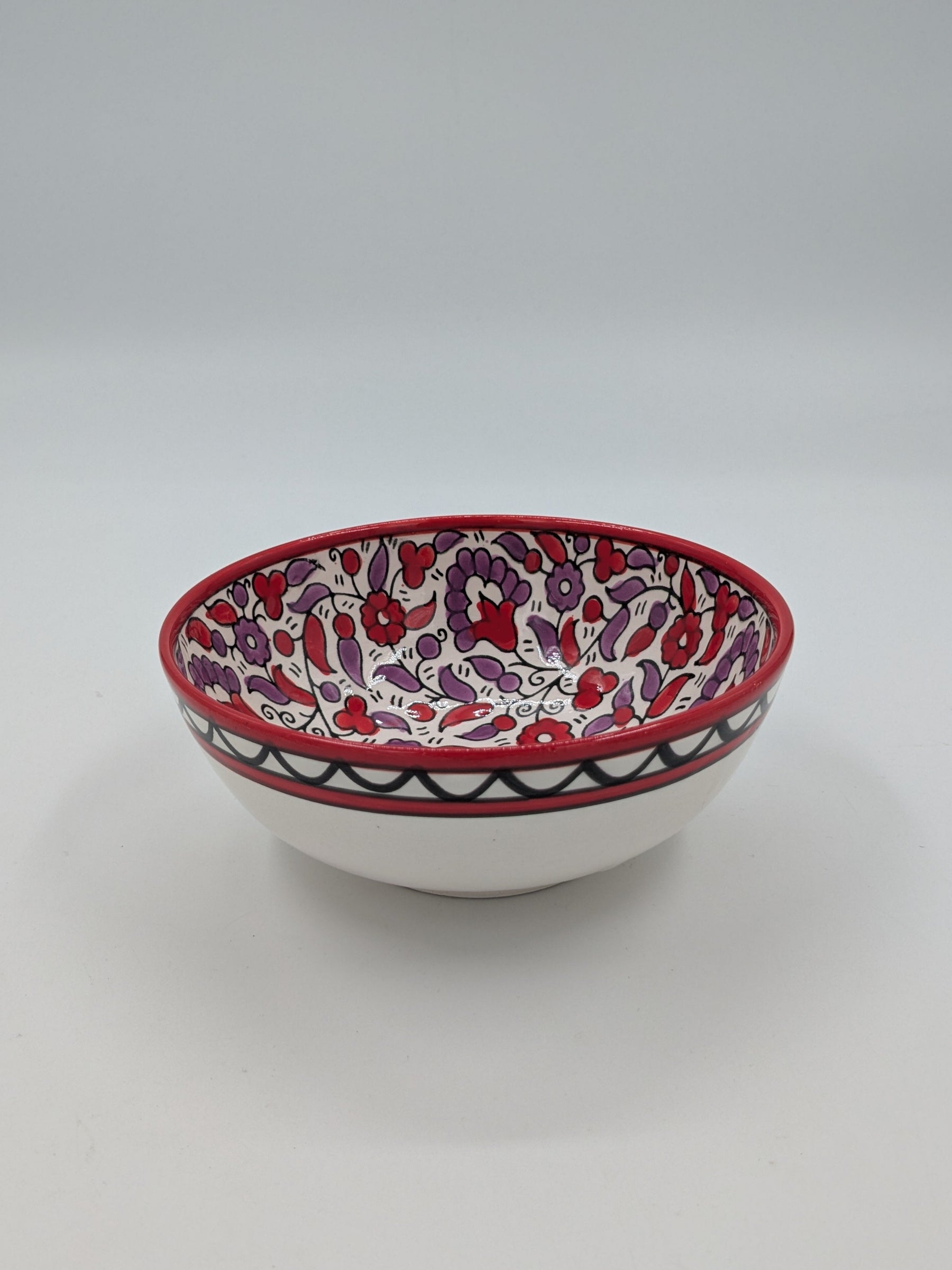 Bol 12 cm-bordeaux/vert
