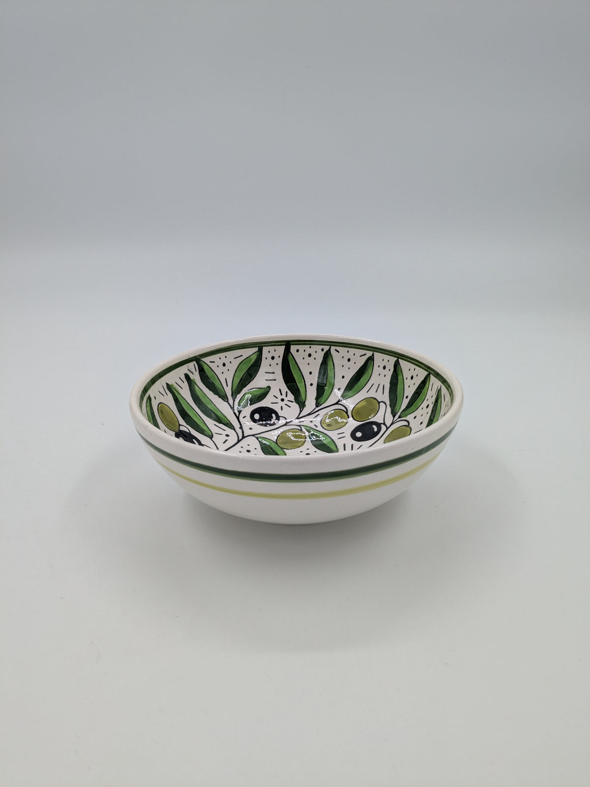 Skål 12 cm - bordeaux/grön