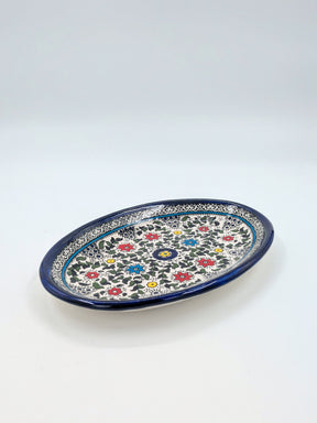 Plat de service ovale-ramallah multicolore