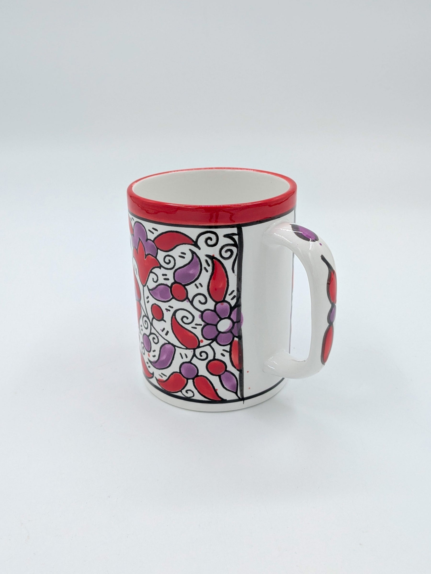 Mugg - röd/lavendel