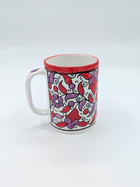 Mugg - röd/lavendel