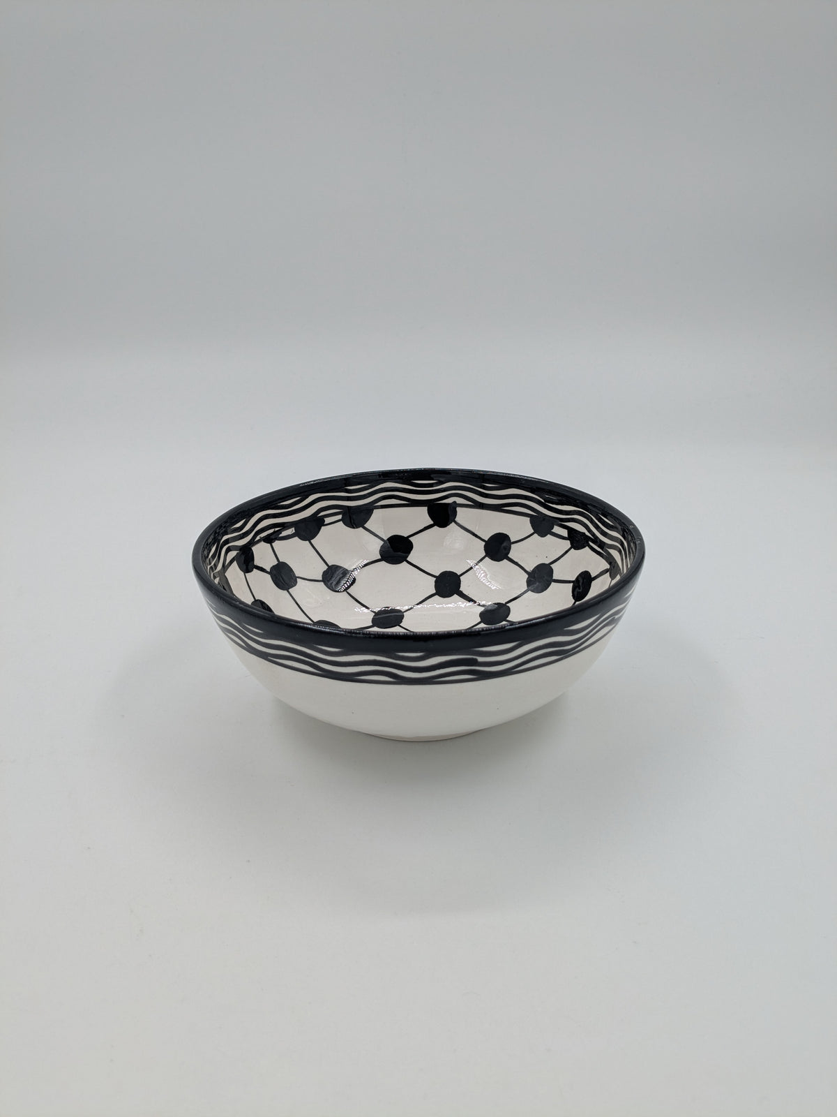 Skål 12 cm - bordeaux/grön