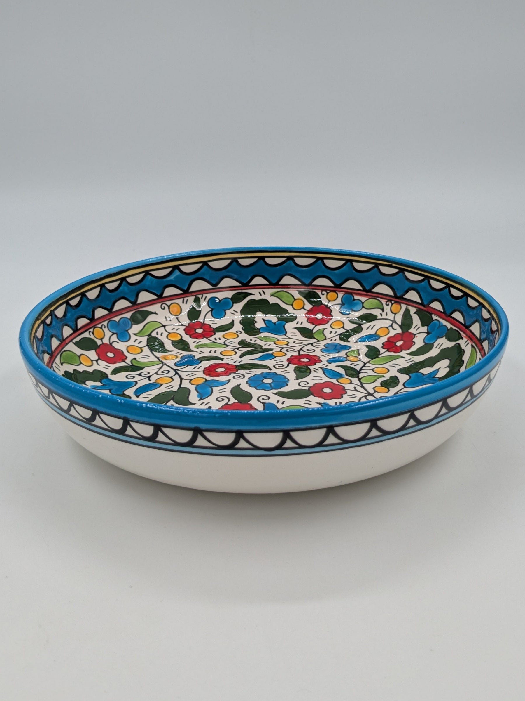 Serveringsskål 18 cm - bordeaux/grön