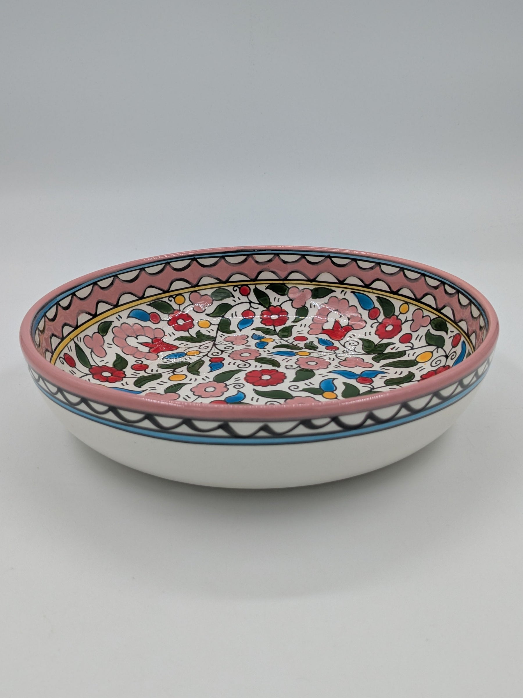 Serveringsskål 18 cm - bordeaux/grön