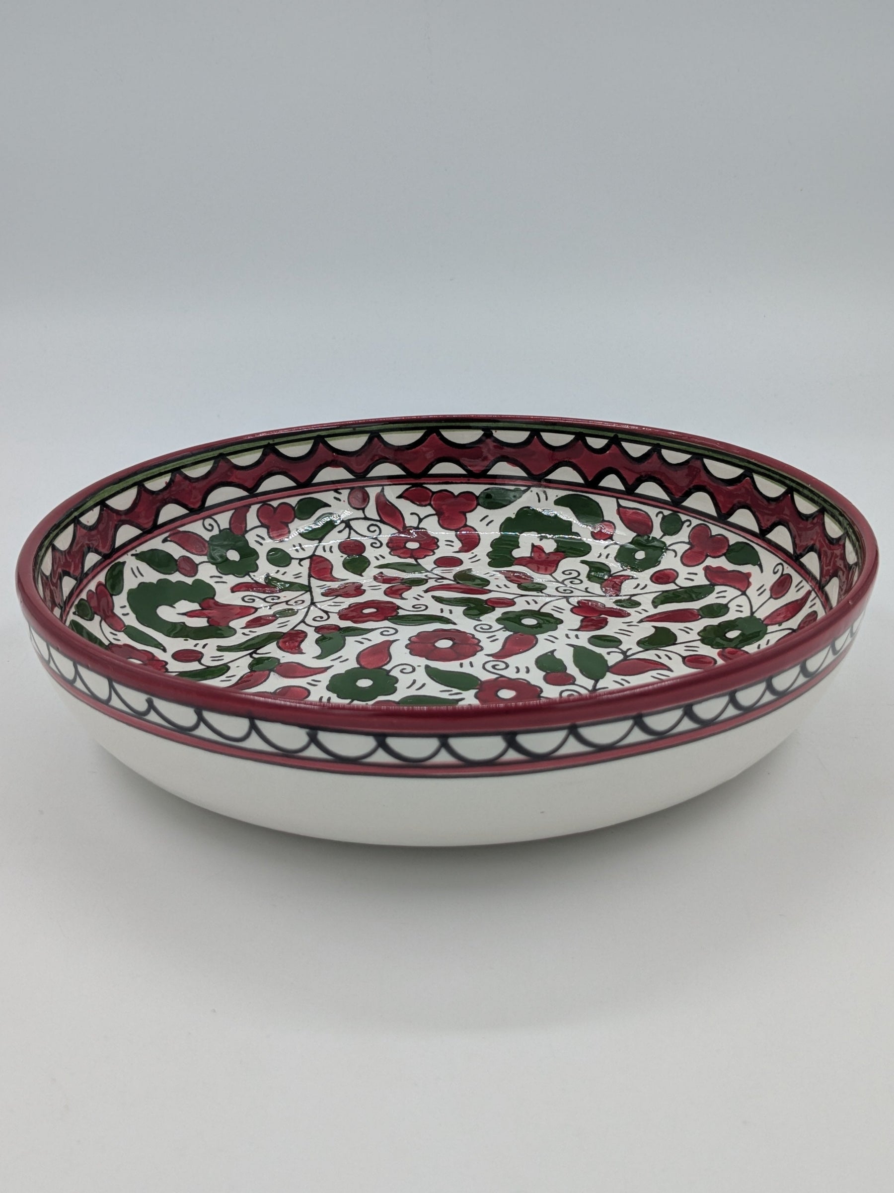 Cuenco para servir 18 cm - burdeos/verde