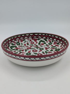 Cuenco para servir 18 cm - burdeos/verde