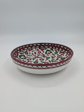 Servierschale 18 cm - Bordeaux/Grün