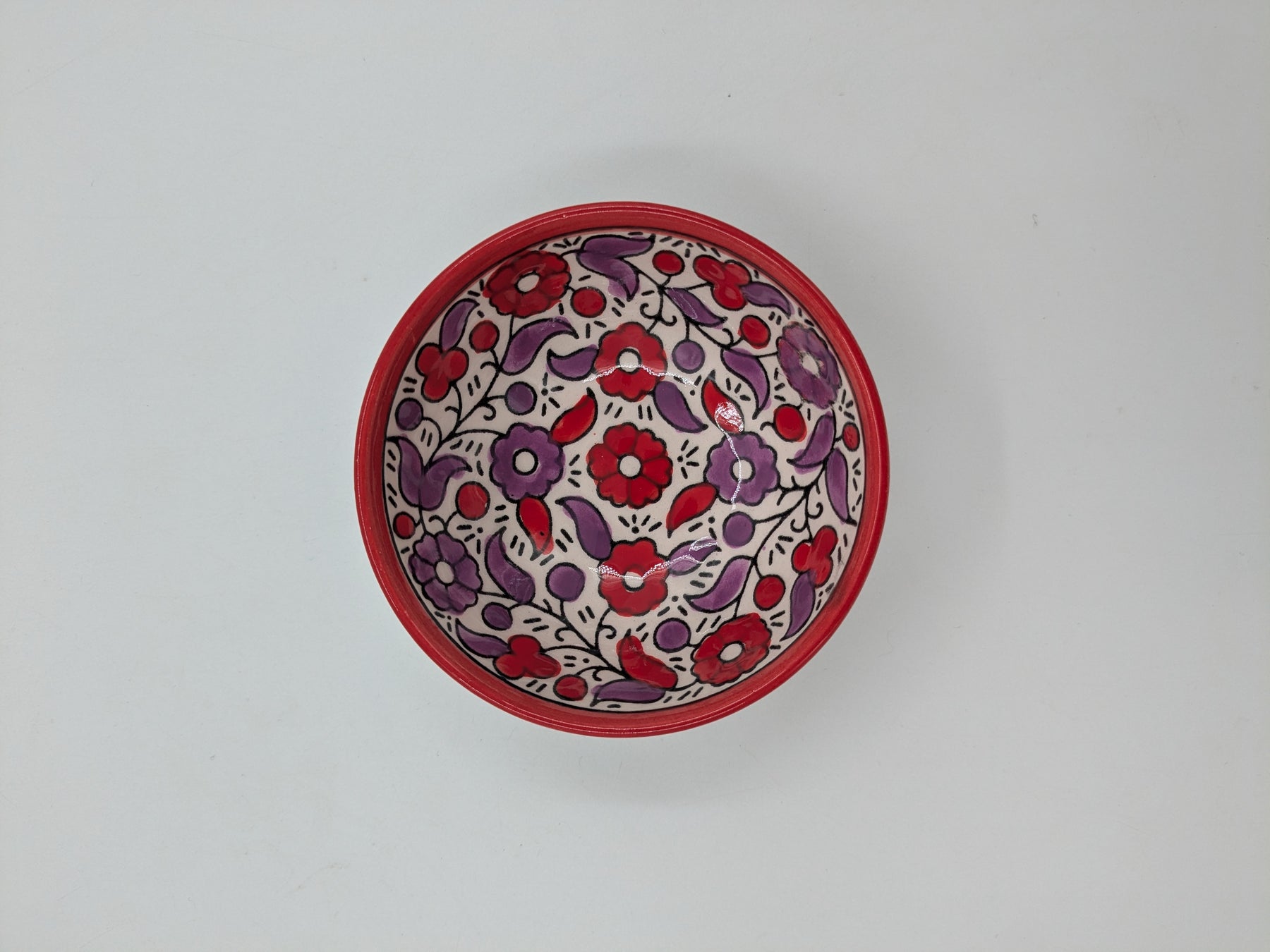 Bol 12 cm-bordeaux/vert