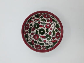 Kom 12 cm - bordeaux/groen