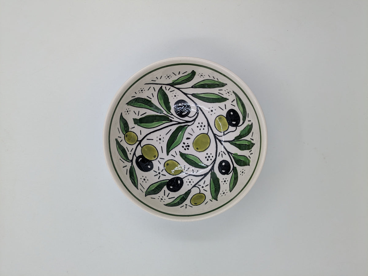 Skål 12 cm - bordeaux/grön