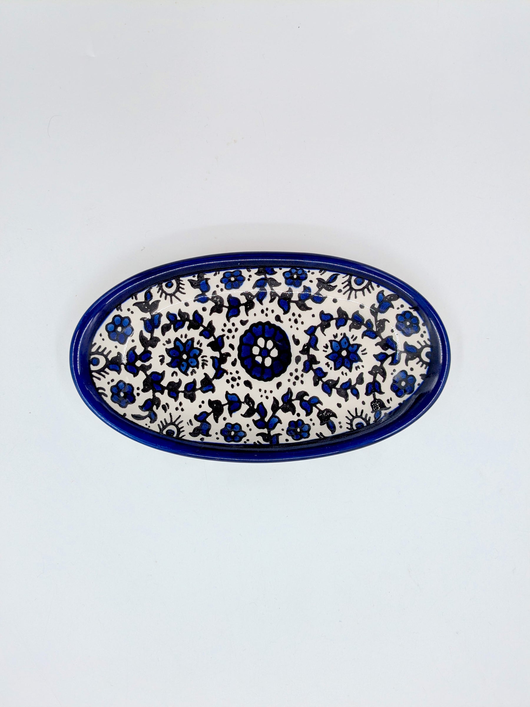 Piatto da portata ovale - blu ramallah