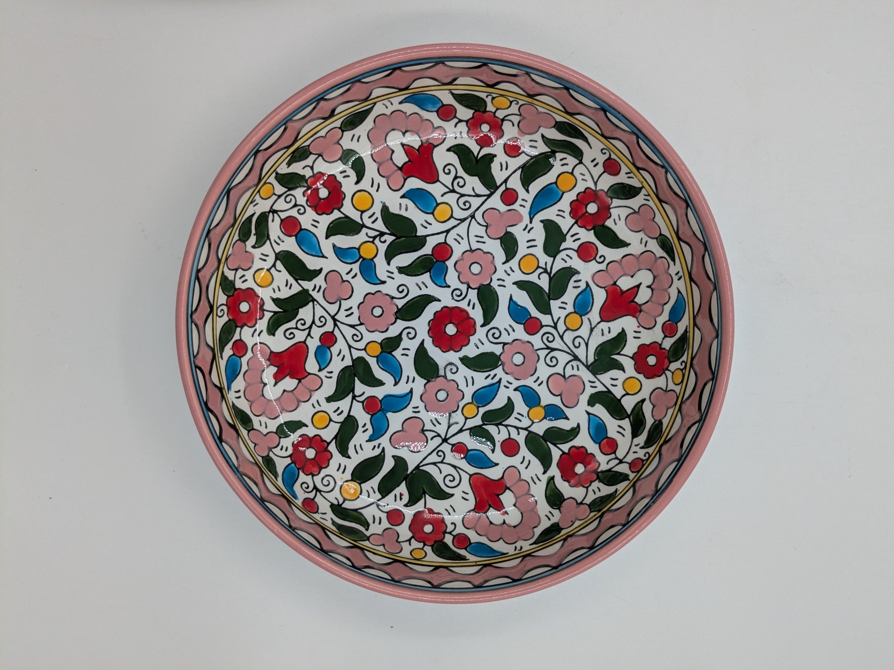 Serveringsskål 18 cm - bordeaux/grön