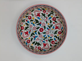 Serveringsskål 18 cm - bordeaux/grön