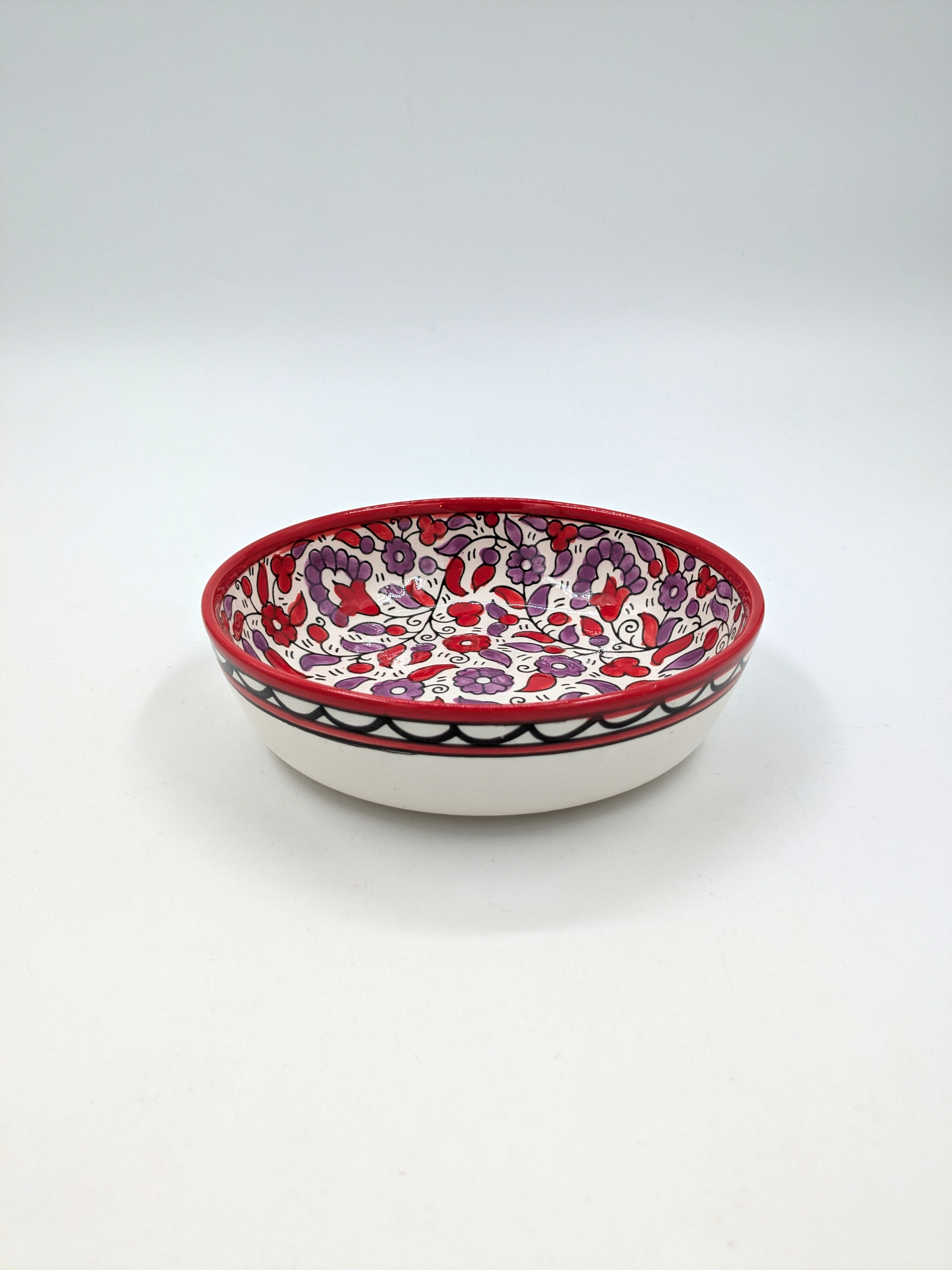 Tapasskål 11 cm - Röd/lavendel
