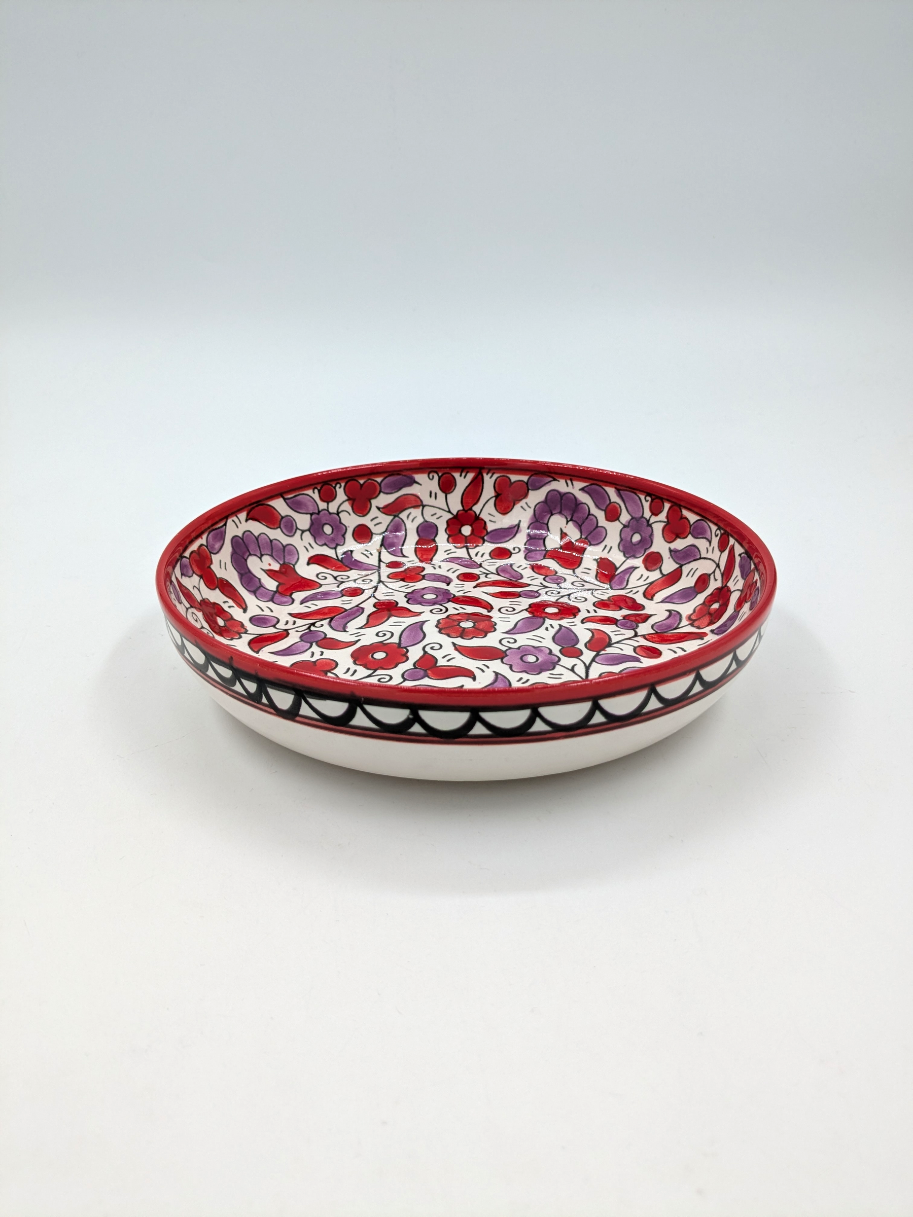 Tapasskål 11 cm - bordeaux/grön