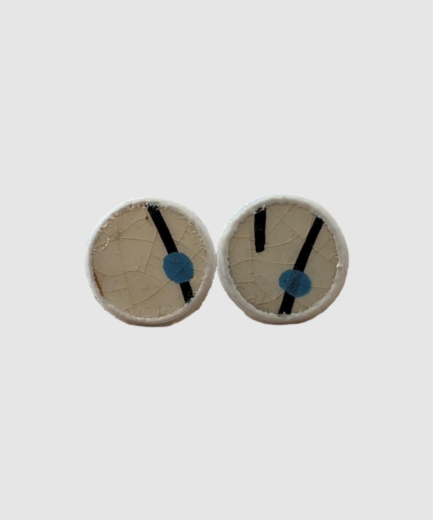 Orecchini fatti a mano in ceramica palestinese - M