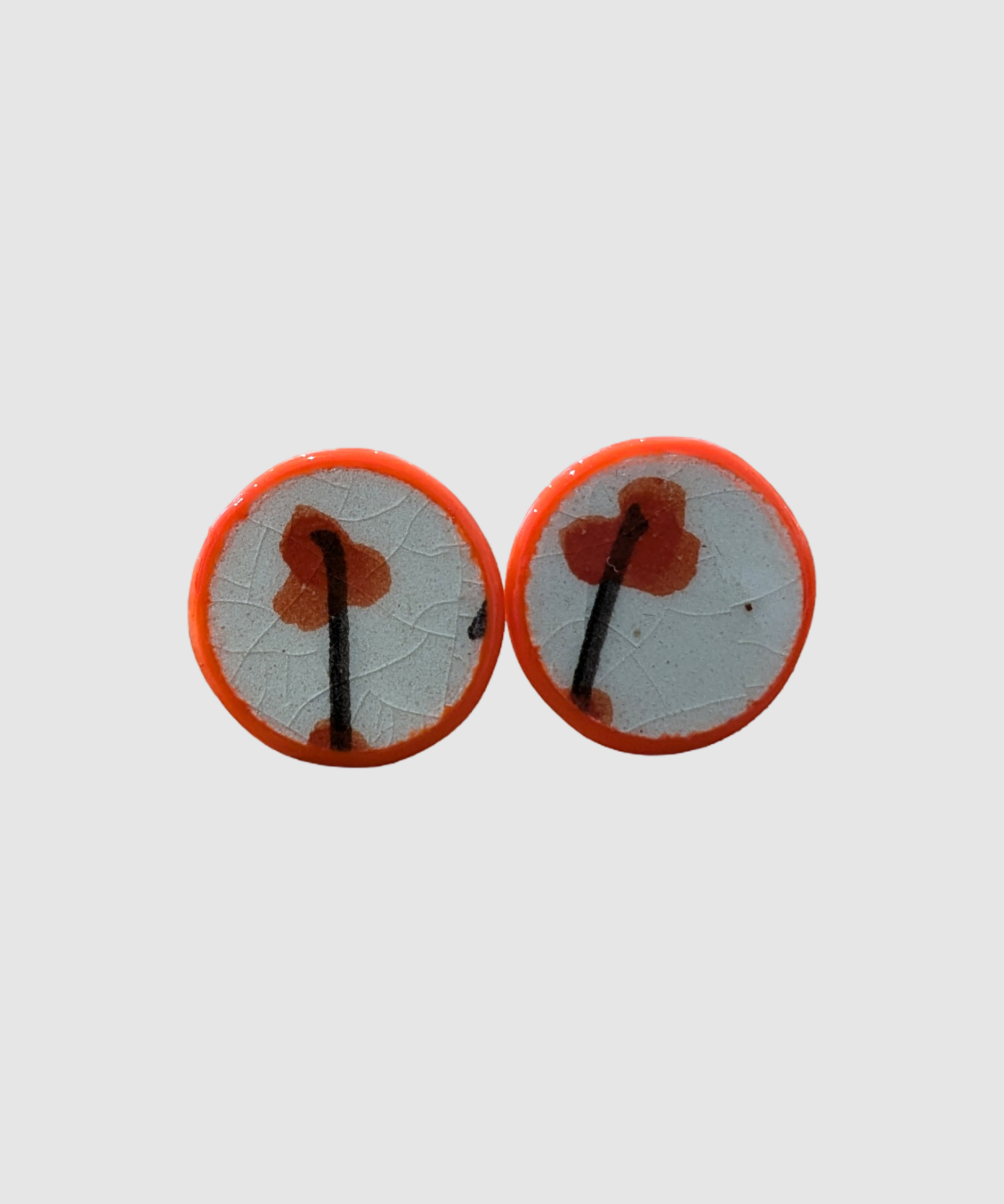 Orecchini fatti a mano in ceramica palestinese - M