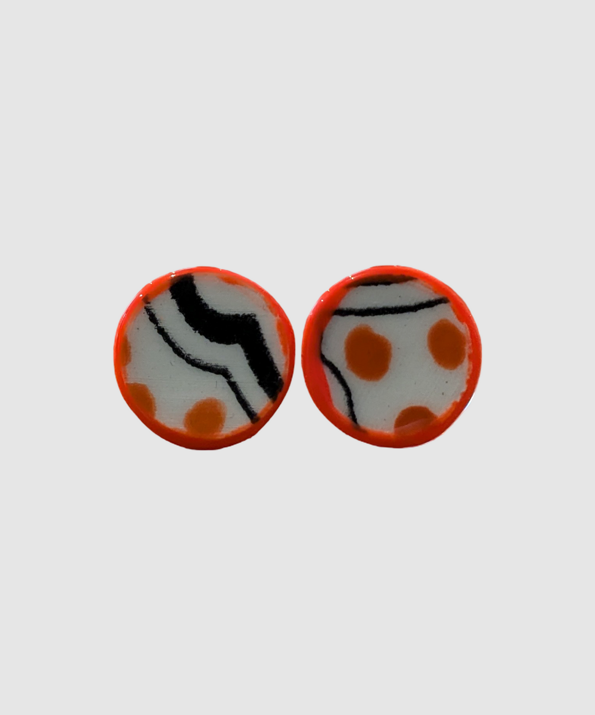 Boucles d'oreilles artisanales en céramique palestinienne- M
