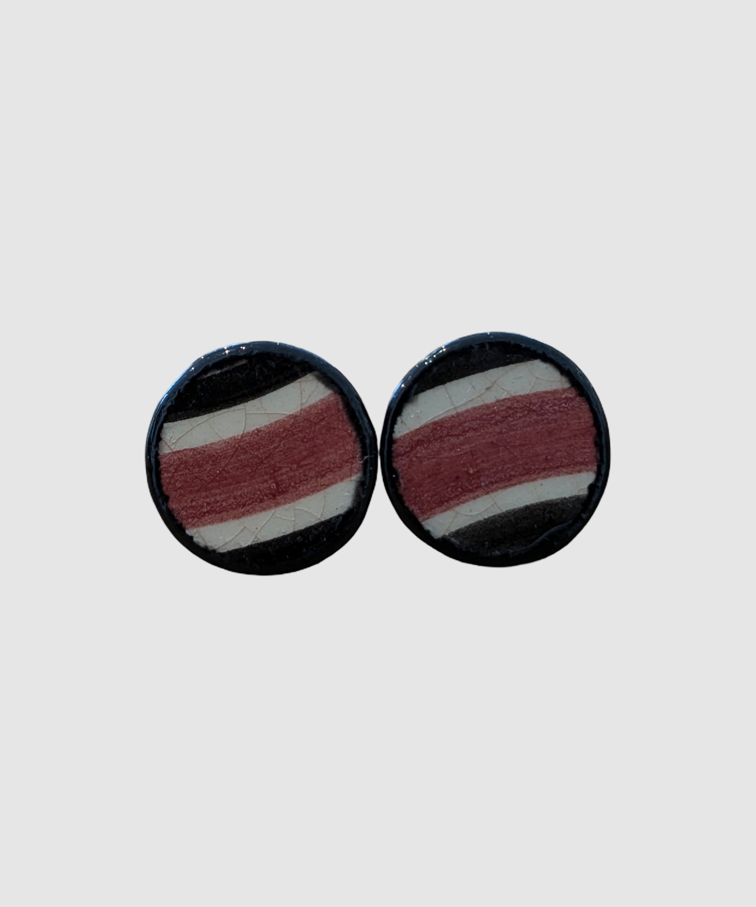 Boucles d'oreilles artisanales en céramique palestinienne-Å